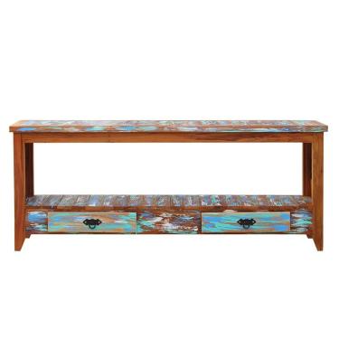 Imagem de Rack Aparador Ripado 1,5 M Madeira Maciça - Pátina