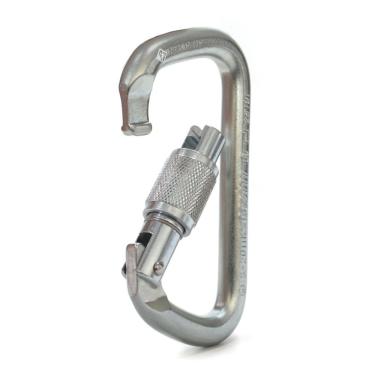 Imagem de Mosquetão Aço 45kn Assimétrico D Rosca Keylock Ce En Uiaa Nbr Usclimb