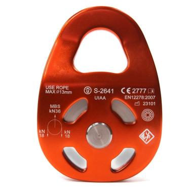 Imagem de Polia Oscilante 36kn Rolamentada Usclimb Ce Uiaa Laranja