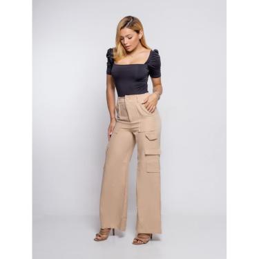 Imagem de Calça Cargo Feminina Com Botão e Bolso Cl-0021