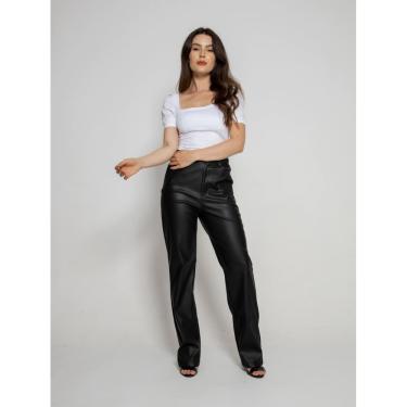 Imagem de Calça Feminina De Couro Sintetico Com Bolso Cl-0030