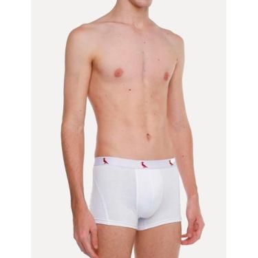 Imagem de Cueca Reserva Masculina Boxer Red Woodpecker Cotton Branca, L/G