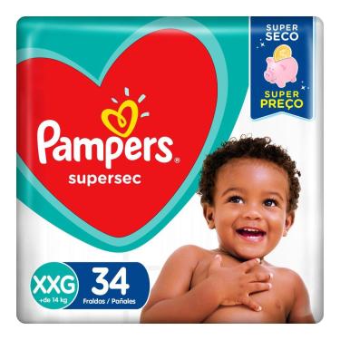 Imagem de Fraldas Pampers Supersec XXG 34 unidades