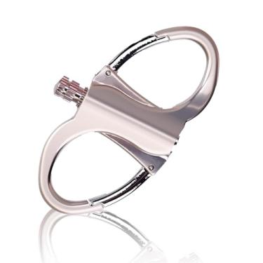 Imagem de Isqueiro de chaveiro, isqueiro infinito permanente, reutilizável à prova d'água Match Strike Anywhere, Forever Flint Fire Starter para sobrevivência ao ar livre, para homens (prata)