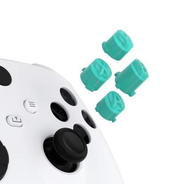 Imagem de eXtremeRate Botões ABXY para controle Xbox Series X/S, três tons, verde-azulado e símbolos clássicos claros, botões de ação para Xbox One S/X, Elite Series 2 Core e 1