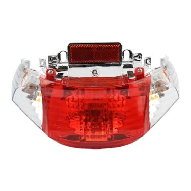 Imagem de PowerMotor Luz traseira universal de scooter de 12 V 5 W com substituição de montagem de lâmpada de seta para GY6 49cc 50cc Sunny Jonway Roketa TaoTao Baja Shenke scooter chinês ciclomotor