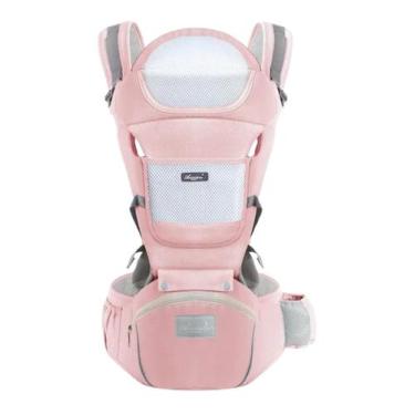 Imagem de Canguru Elegance 7 Posições Para Passeio c/Bebê Mucca Ergonômico Rosa 
