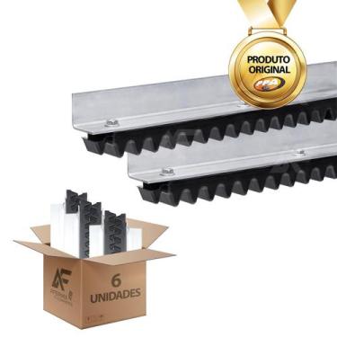 Imagem de Kit 6 Cremalheiras Para Portão Deslizantes Barras de 1m Ppa Garen Rcg