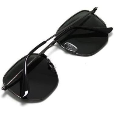 Imagem de Óculos Armação Masculino Metal Polarizado Uv - Black