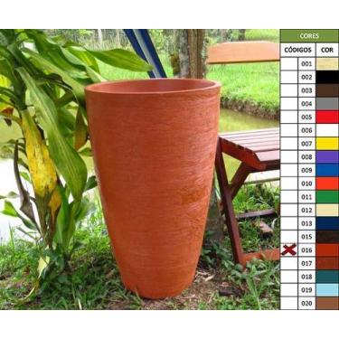 Imagem de Kit 2 Vaso Planta 65x40 Oval Moderno Polietileno - BGPLASTICOS, TERRAC