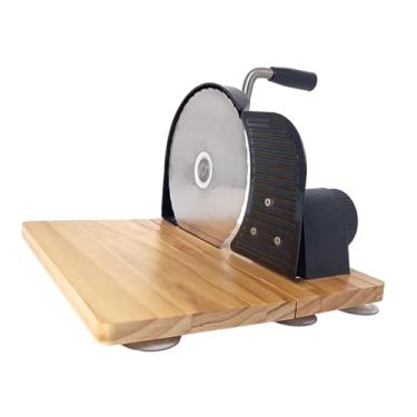 Imagem de KiBcsLic Fatiador de pão, cortador de pão doméstico com espessura ajustável, máquina de fatiar queijo, guia para fatiar pão torrado, Preto