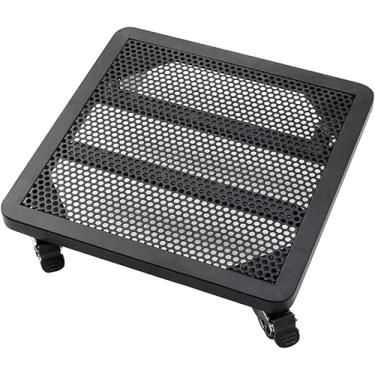 Imagem de Suporte De Planta Rolante Resistente Com Rodas Bloqueáveis, Organizador De Vaso De Metal Quadrado Em Rodízios De Borracha Tpr, Motor De Vaso De Flores Com Capacidade De 360lb Para, Black, 18"