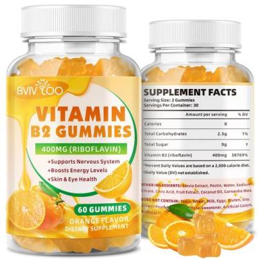 Imagem de Gomas de vitamina B2 BVIVLOO Riboflavina 400 mg para crianças e adulto