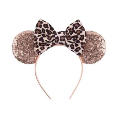 Imagem de Tiara De Orelhas De Rato Com Lantejoulas E Laço Para Meninas Com Pérol