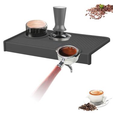 Imagem de Estação organizadora de café expresso de silicone sólido, organizador conveniente de adulteração de café para uso em cafeteria em estúdio doméstico (preto)