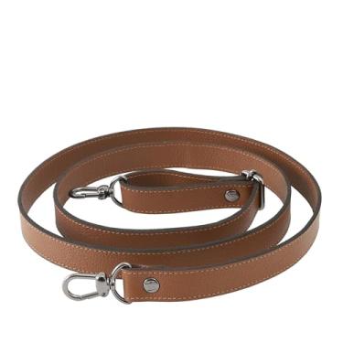 Imagem de Alça Transversal de Couro Bovino Legítimo Ajustável C/Mosquete Onix P/Bolsa Mariart 2 cm (Camel)