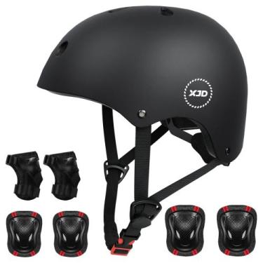 Imagem de Conjunto de equipamentos de proteção XJD Kids Bike Helmet para 3-14 an