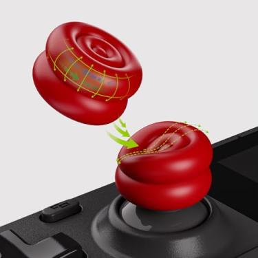 Imagem de PlayVital Thumb Grips for Steam Deck LCD & OLED (4-Pack), Thumb Cushion Caps with Anti-Slip Texture, Height-Boost Joystick Cover for Steam Deck Accessories, Joystick Protection - Passion Red