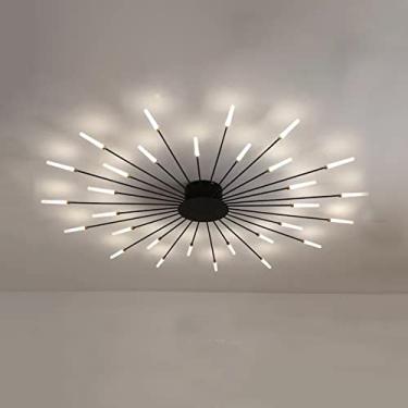 Imagem de Candeeiro de teto LED Gypsophila, iluminação nórdica, luzes de teto, 1 W, decoração boutique, candeeiros de fogo de artifício com acrílico, para sala de estar, quarto, corredor, luz pendente neg