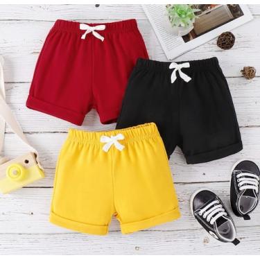 Imagem de Bermuda De Bebê Moletom Moletinho Kit Com 3 Peças - KADU MODAS , Verme