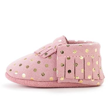 Imagem de BirdRock Baby Mocassins – Sapatos de couro macio premium para meninos e meninas para bebês, bebês e crianças pequenas, Confete, 2 Infant