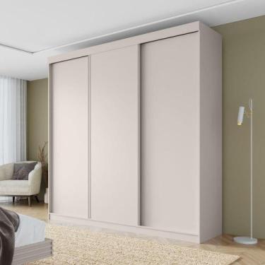 Imagem de Guarda-roupa Casal 3 Portas de Correr Lisas Samambaia Cabecasa Madeira