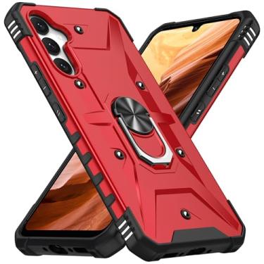 Imagem de SORAKA Capa para Samsung Galaxy A54 5G com suporte para anel,PC rígido e TPU macio,proteção dupla 2 em 1,compatível com suportes magnéticos para carros