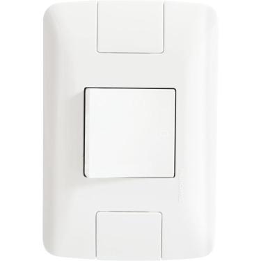 Imagem de Conjunto 4x2 Com 1 Interruptor Bipolar Simples Tramontina Aria 25 A 250 V Branco