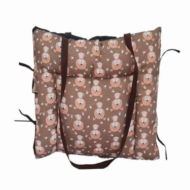 Imagem de Pet Colchonete 2 em 1 Hanna, Bolsa Impermeável com Estampa,80 x 50 cm, para Cães Pequenos (Avelã)