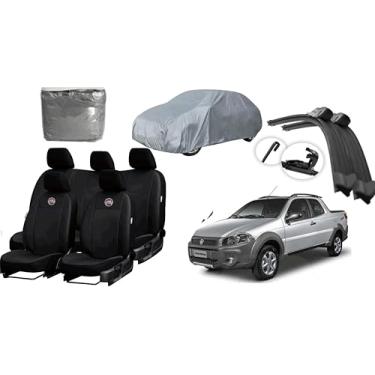 Imagem de Capa de couro +Capa de cobrir + Limpador de para - brisa -Fiat strada 11-19