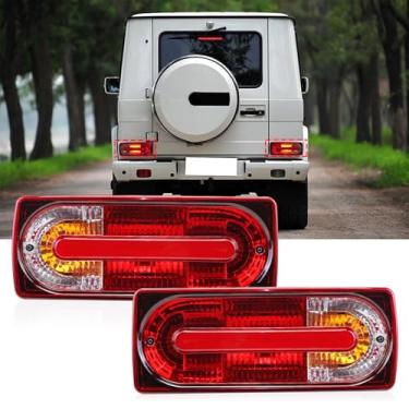 Imagem de MUNIK Combinação de luz traseira L/R para Mercedes-Benz G-Class (W463) 2003-2018 G350, G500, G55 AMG, G550, G63 AMG Substituição # 4638201964,4638202064