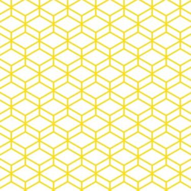 Imagem de Quadro Decorativo Geométrico Amarelo e Branco Estilo Moderno para Sala e Quarto 50x50cm