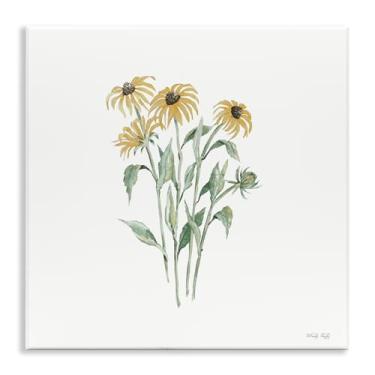 Imagem de Stupell Industries Arte de placa de parede botânica Susan com olhos pretos, design de Cindy Jacobs, 12 x 12