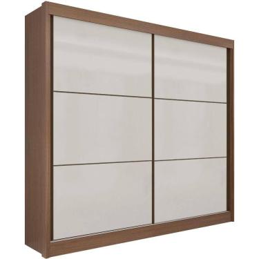 Imagem de Guarda Roupa Cancun Castanho Off White 2 Portas 6 Gavetas D?doro