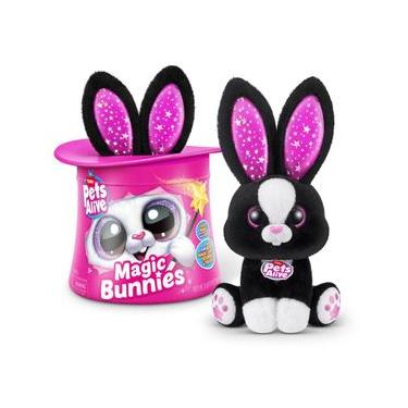 Imagem de Pelúcia Interativa Pets Alive, Candide, Magic Bunnies, Preto