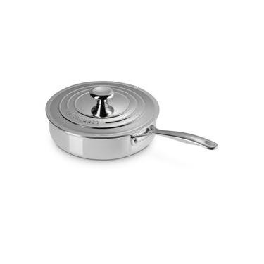 Imagem de Frigideira Saute com Tampa Signature 3-Ply Aço Inox 24 cm Le Creuset