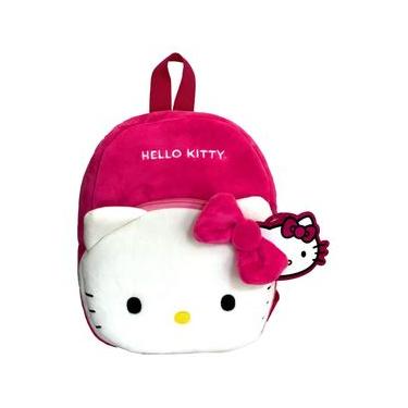 Imagem de Mochila Infantil de Pelúcia Hello Kitty