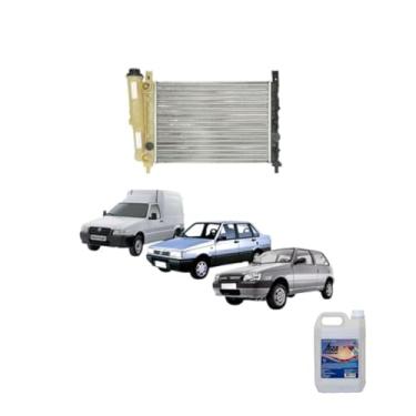 Imagem de Kit Radiador Uno Fiorino 1.5 87>93 + Água Desmineralizada 5L