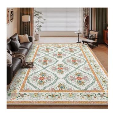 Imagem de HGTRH Tapetes de área para quarto, sala de estar, estilo boêmio, lavável, TPR antiderrapante, não grosso, pilha para sala de jantar, cozinha, escritório, B, 15 x 20 m