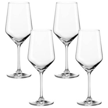 Imagem de Jogo de Taças de Vinho de Cristal com Titânio Mendoza 540mL 4 peças - Seu Lar