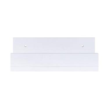 Imagem de Mini Prateleira Flutuante Canaleta MDF Para Cozinha e Banheiro Decoracoes E Objetos Pessoais Acompanha Kit Montagem (BRANCO)