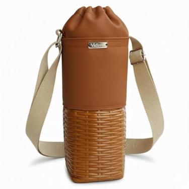 Imagem de Bolsa Térmica (CARAMELO COM CARAMELO TRANÇADO) RAMIERE para Garrafa de 1,5 LITROS ml em Couro Sintético - Coleção Cores VERÃO 2026