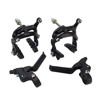 Imagem de KIMISS Conjunto de Freio de Bicicleta ZTTO para Bicicleta Dobrável Brompton - Conjunto de Pinça e Alavanca de Liga de Alumínio Com Design de pivô Duplo e Almofadas Substituíveis