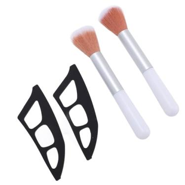 Imagem de Dioche Estênceis de Sombra Reutilizáveis, Ferramenta de Maquiagem Rápida para Olhos Com Pincéis para Iniciantes, Mulheres, Viagens Amigáveis, Cabelo de Fibra de Silicone ABS