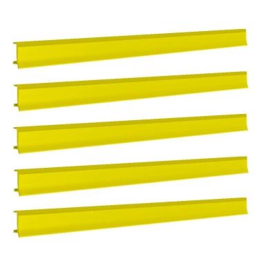 Imagem de Porta Etiqueta Bandeja Gondola Fit 90 Cm Amarelo Kit Com 150