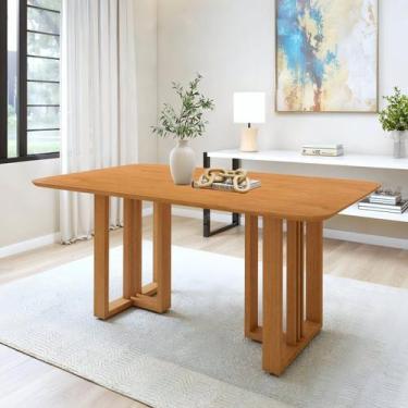 Imagem de Mesa de Jantar 6 Lugares Retangular Tampo MDF Bold - Móveis Lopas