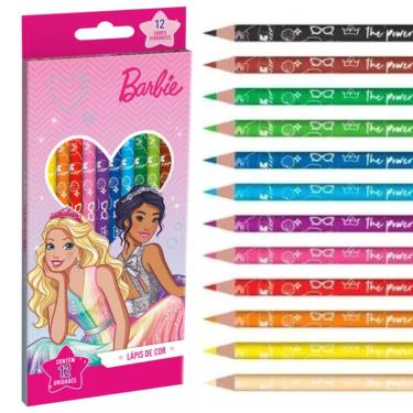 Imagem de LÁPIS DE COR BARBIE - SEXTAVADO - 12 CORES - 643557 - TRIS