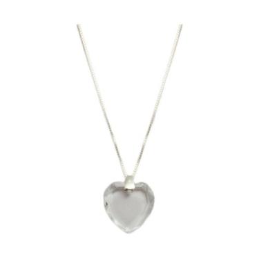 Imagem de Colar Prata 925  Coração 18mm Swarovski  Autentico Presente
