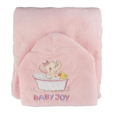 Imagem de Roupão Baby Joy Super Seca com Capuz Bordado – Elefanta Rosa