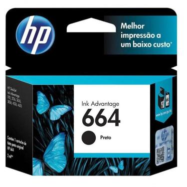 Imagem de Cartucho Original Hp 664 Preto